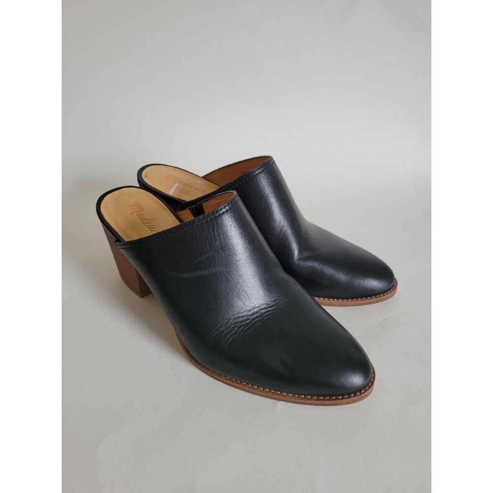 Madewell Black Leather Mules